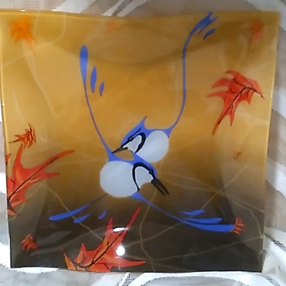 Beautiful BlueJay Plate